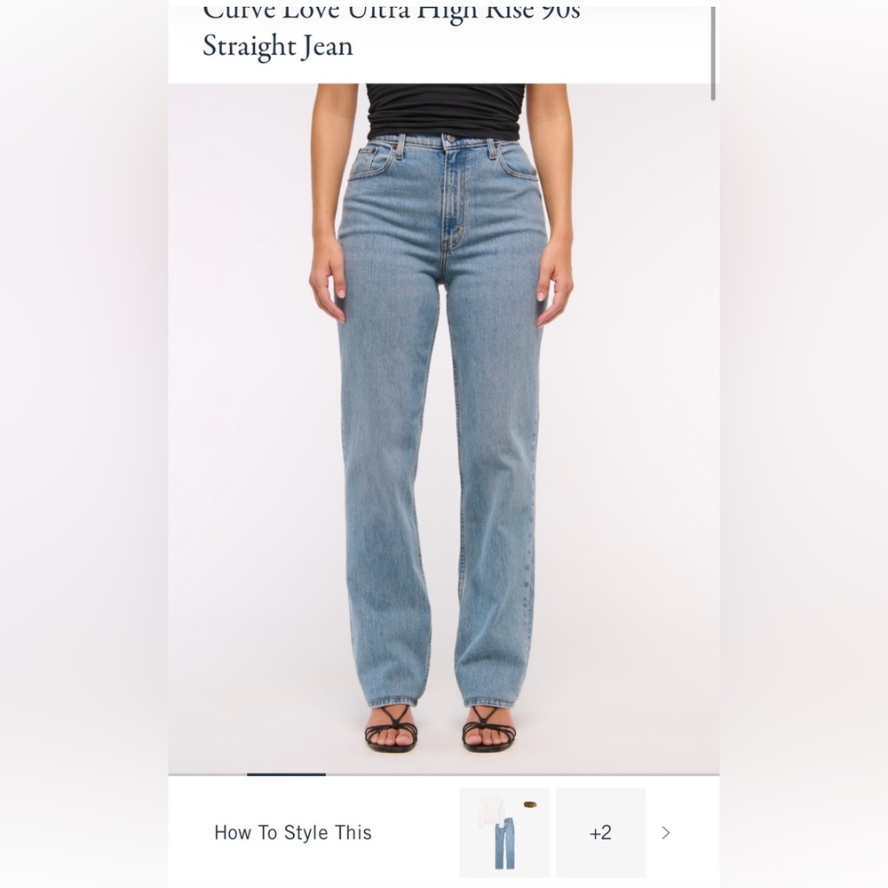 Abercrombie & Fitch Light Blue Straight Leg Jeans